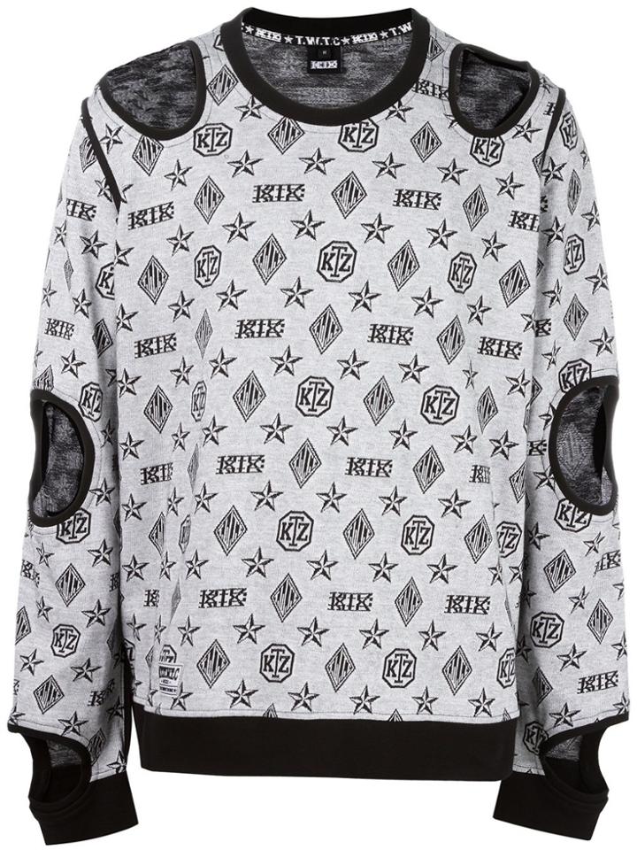 Ktz Inside Out Cut-off Sweartshirt - White