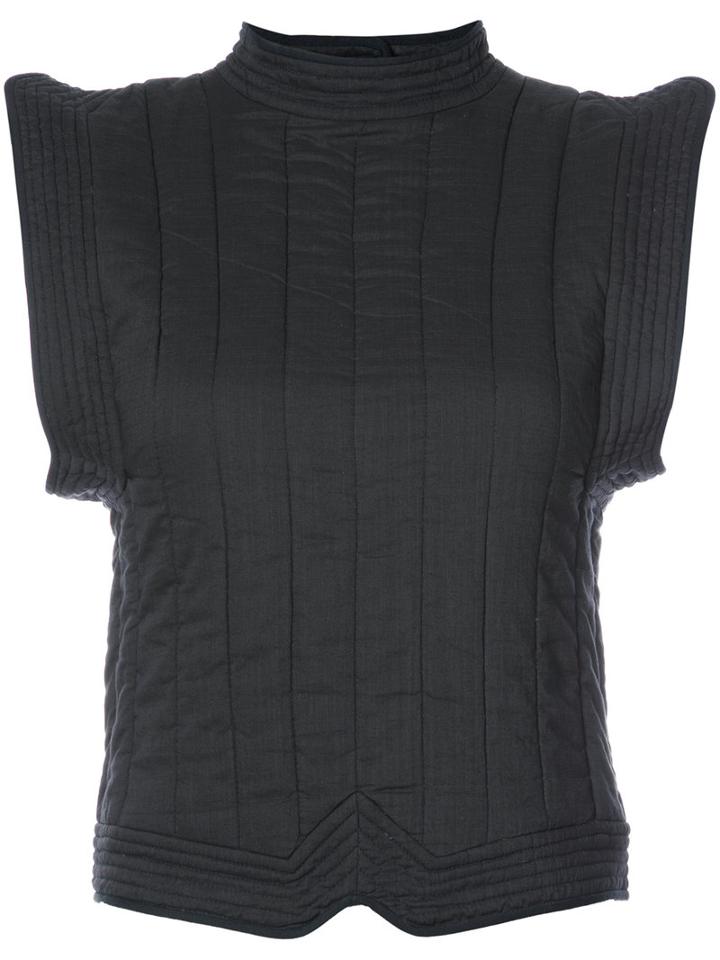 Isabel Marant - Quilted Top - Women - Cotton - 36, Black, Cotton