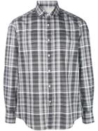 Brunello Cucinelli Check Print Shirt - Black