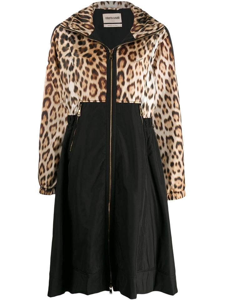 Roberto Cavalli Animalier Raincoat - Brown