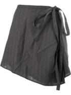 Y / Project Tie-waist Asymmetric Skirt - Grey