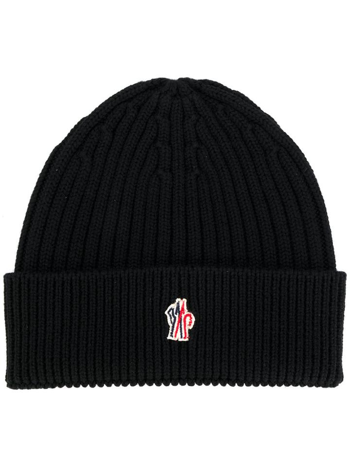 Moncler Grenoble Ribbed Beanie - Black