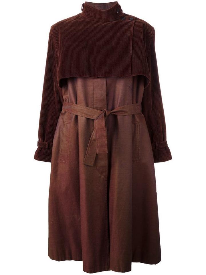 Pierre Cardin Pre-owned Funnel Neck Coat - Brown