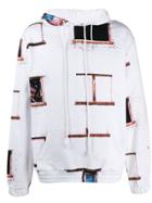 424 All-over Print Hoodie - White