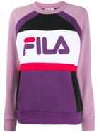 Fila Logo Print Sweatshirt - Pink
