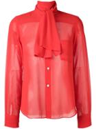 Comme Des Garçons Vintage Pussy Bow Blouse, Women's, Size: Small, Red