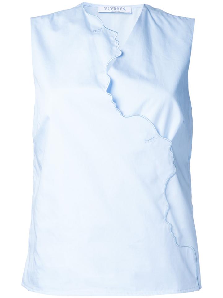 Vivetta Face Shapes Top - Blue