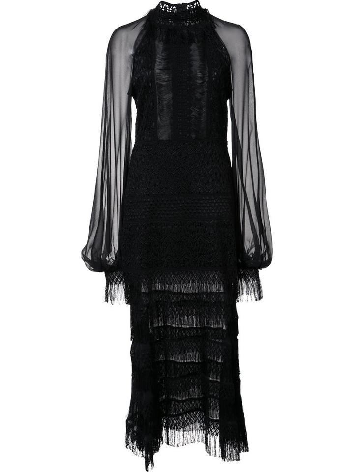 Jonathan Simkhai Lace Detail Dress, Women's, Size: 12, Black, Cotton/polyester/viscose