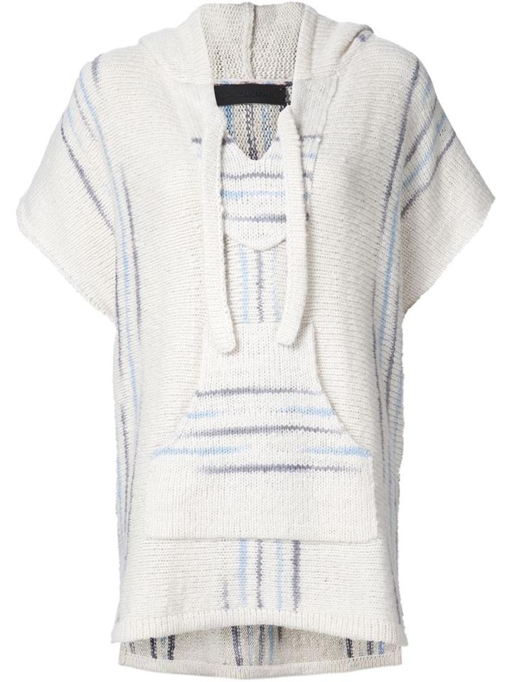 The Elder Statesman Cashmere 'baja' Poncho, Women's, Size: Xs, Nude/neutrals, Cashmere