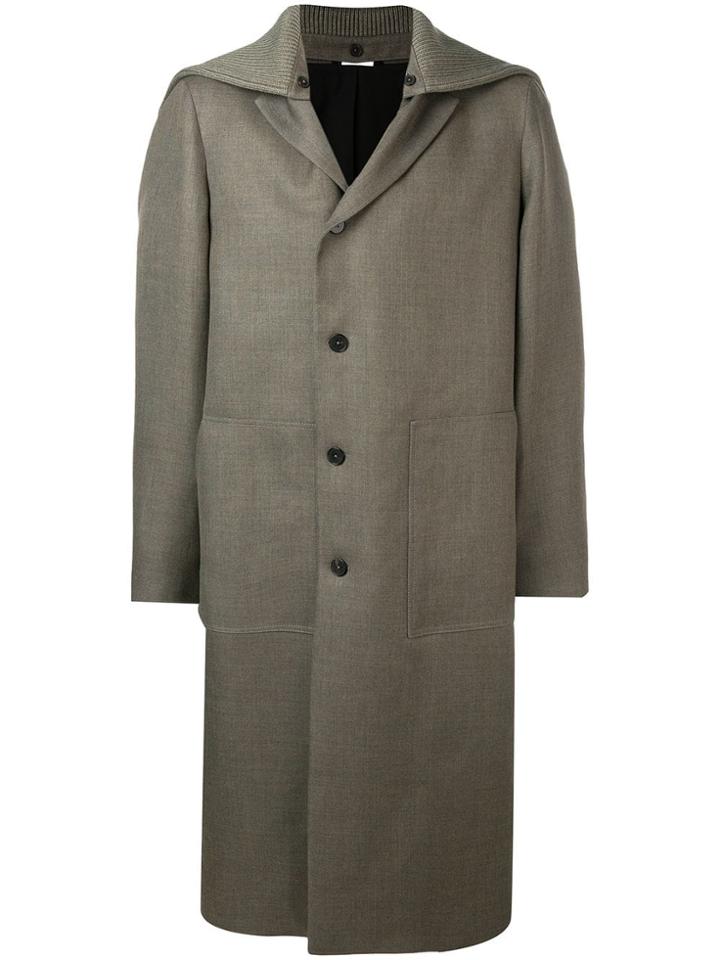 Jil Sander Off-centre Button Coat - Grey