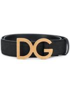 Dolce & Gabbana Logo Plaque Belt - Black