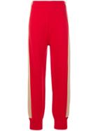 Sjyp Knitted Track Pants - Red
