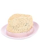 Federica Moretti Pearl Pin Fedora - Brown