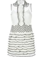 Red Valentino Frill Trim Shirt Dress