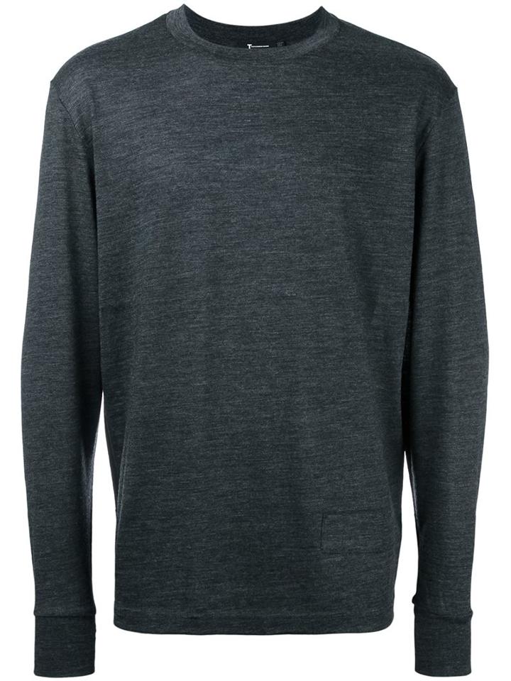 T By Alexander Wang Fine Knit T-shirt, Men's, Size: Small, Grey, Wool