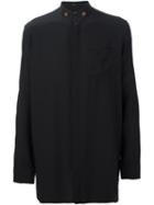 Givenchy Loose Fit Long Sleeve Shirt, Men's, Size: 39, Black, Silk/zamac