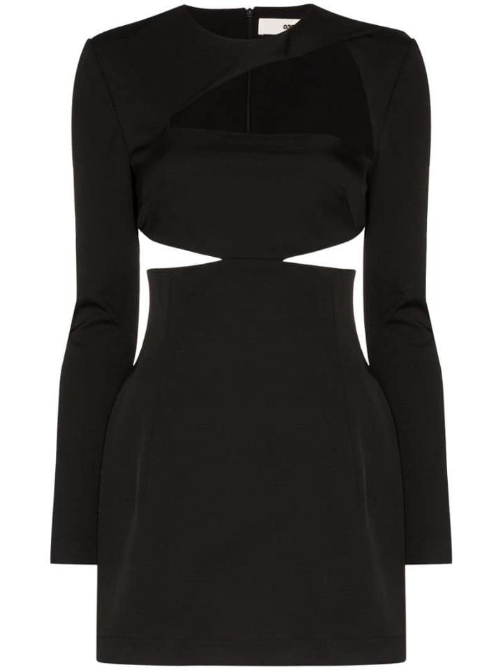 032c Cosmic Workshop Cutout Mini Dress - Black