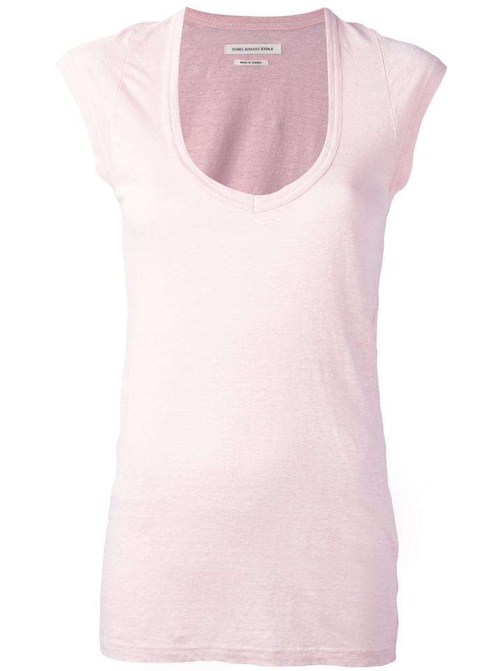 Isabel Marant Étoile Classic T-shirt, Women's, Size: Small, Pink/purple, Linen/flax