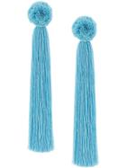 Yuliya Magdych Liza Oversized Tassel Earrings - Blue