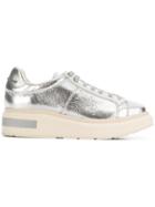 Manuel Barceló Leather Lace-up Sneakers - Metallic