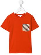 Burberry Kids House Check Pocket T-shirt, Boy's, Size: 12 Yrs, Yellow/orange