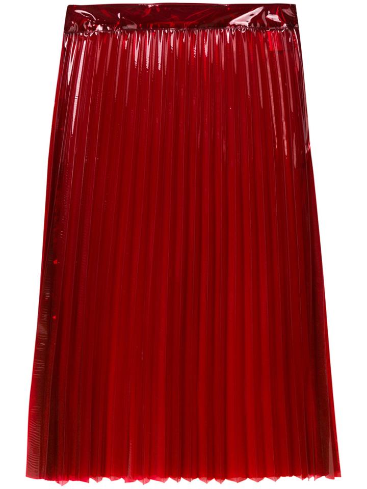 Ssheena Pleated Midi Skirt - Red