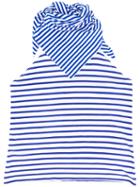 Xander Zhou - Striped Bib Scarf - Unisex - Cotton - One Size, Blue, Cotton