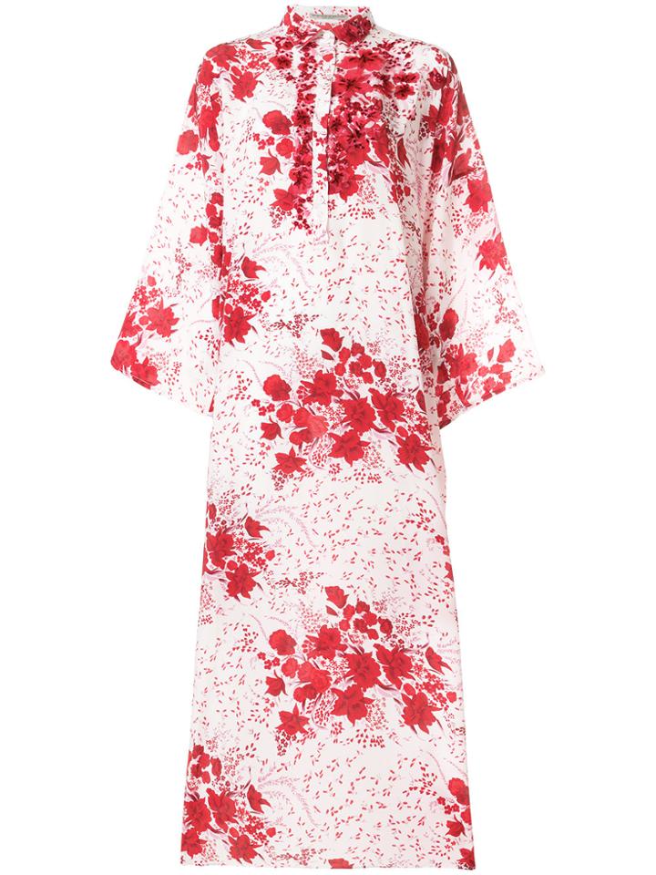 Ermanno Scervino Floral Shirt Dress - Red
