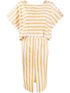 Tela Striped Midi Dress - White