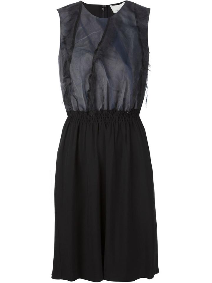 3.1 Phillip Lim Fringed Sheer Panel Dress