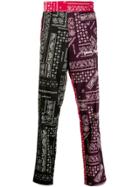 Palm Angels Contrast Paisley Track Pants - Purple