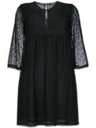 Twin-set Geometric Pattern Short Dress - Black
