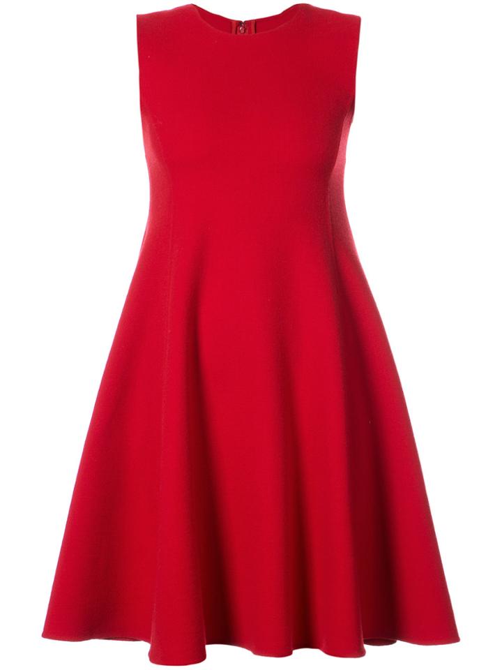 Oscar De La Renta Sleeveless Shift Dress - Red