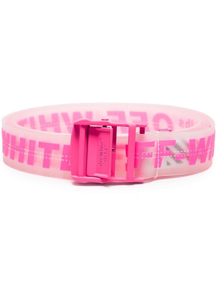 Off-white Pink Industrial Logo Belt