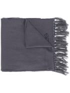 Thames Embroidered Logo Scarf - Grey