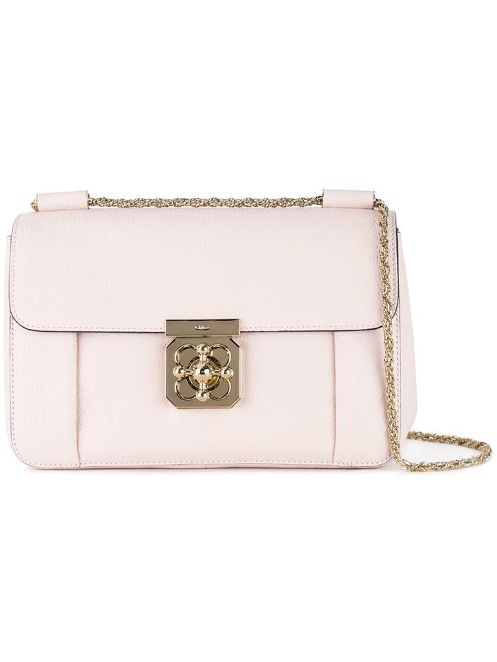 Chloé - Elsie Shoulder Bag - Women - Goat Skin - One Size, Women's, Pink/purple, Goat Skin