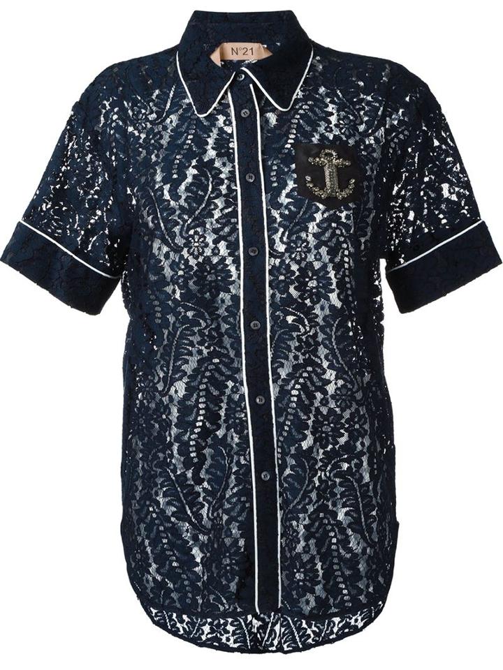 N.21 Floral Lace Piped Shirt