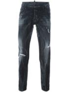Dsquared2 'clement' Jeans, Men's, Size: 46, Black, Cotton/spandex/elastane/calf Leather