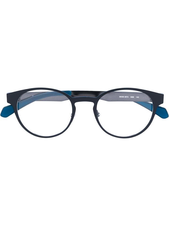 Boss Hugo Boss - Round Frame Glasses - Unisex - Metal (other) - One Size, Black, Metal (other)