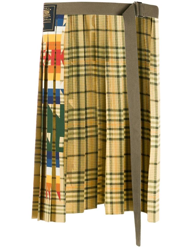 Sacai Checked Kilt - Yellow