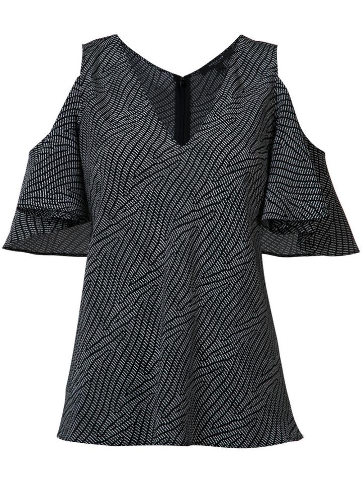 Derek Lam Cold Shoulder Top, Women's, Size: 38, Black, Silk