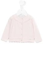 Tartine Et Chocolat - Scallop Hem Cardigan - Kids - Cotton - 6 Mth, Pink/purple