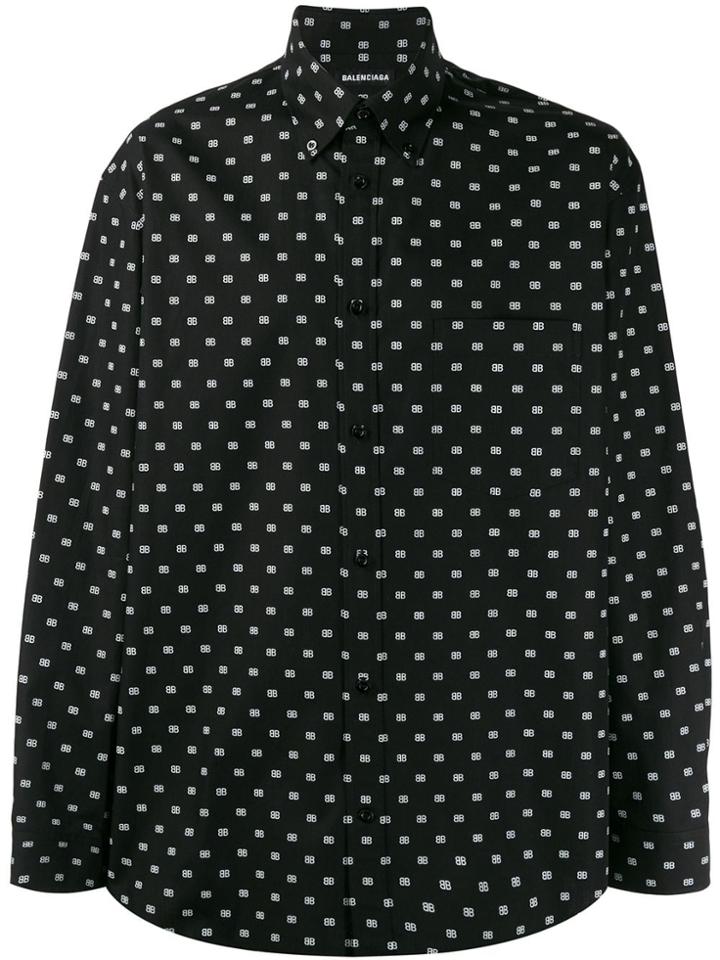 Balenciaga Polka Dot Shirt - Black