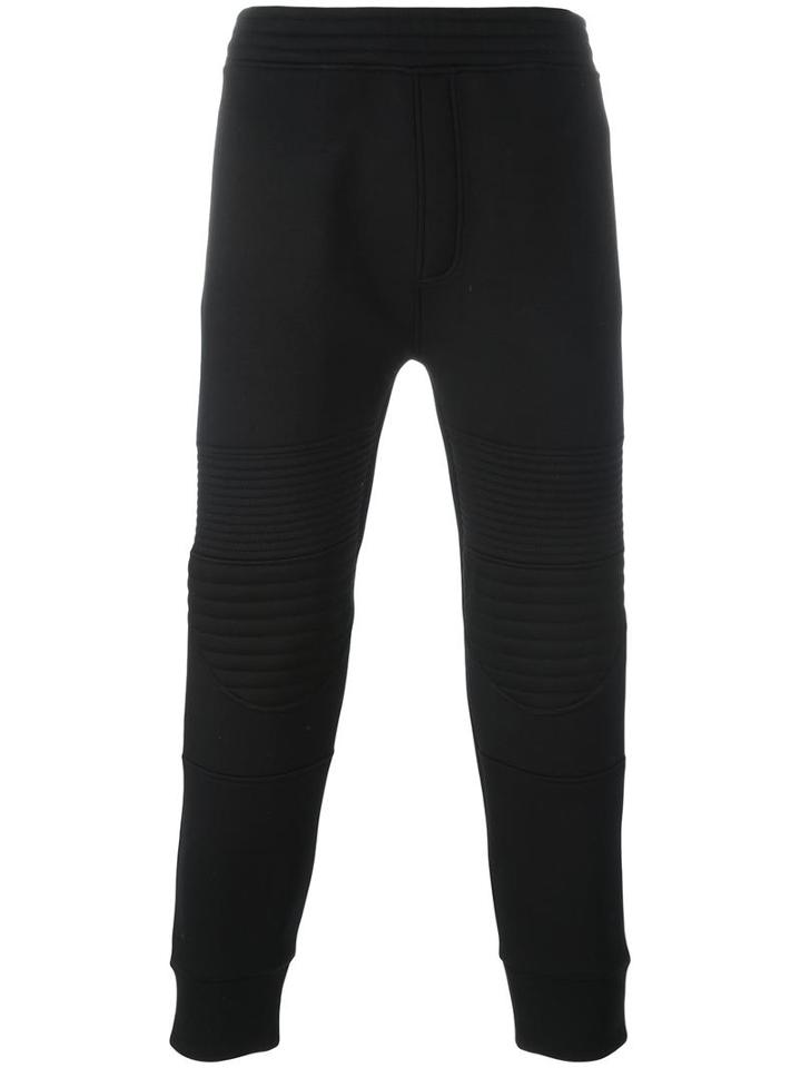 Neil Barrett Ribbed Sweatpants, Men's, Size: Large, Black, Cotton/lyocell/viscose/polyurethane