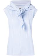 Mm6 Maison Margiela Knotted Neck Blouse - Blue