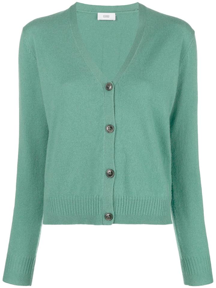 Closed V-neck Cardigan - Green