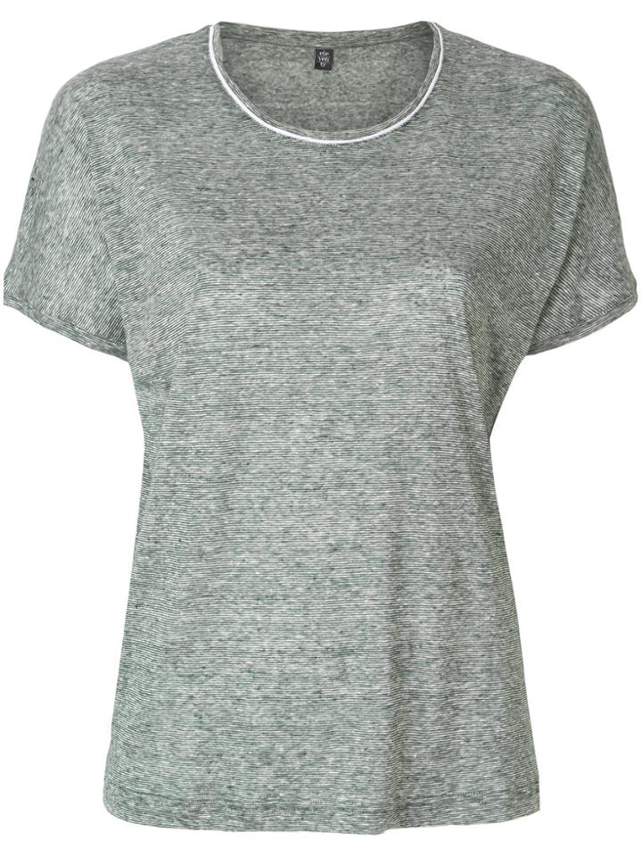 Eleventy Contrast Piping T-shirt - Green