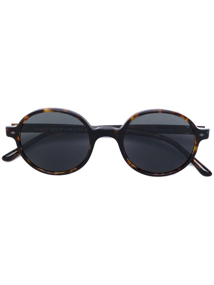 Giorgio Armani - Round Frame Sunglasses - Unisex - Acetate - 49, Brown, Acetate