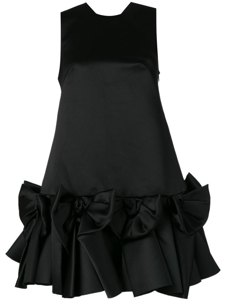 Viktor & Rolf Soir Bow Volant Mini Dress - Black