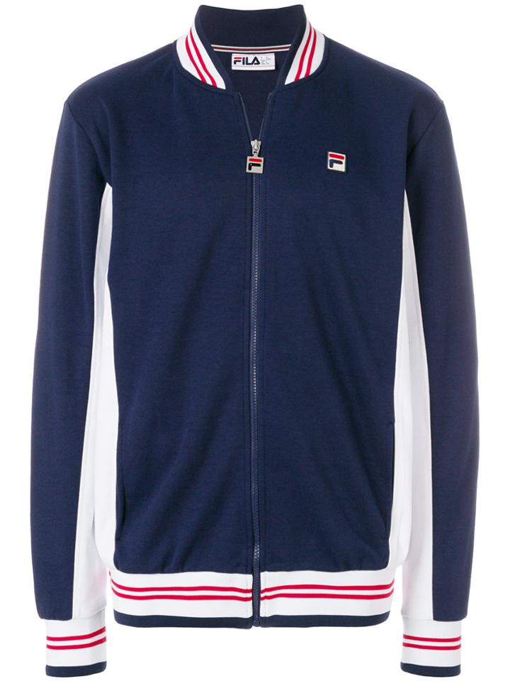 Fila Colour-block Zipped Sweatshirt - Blue